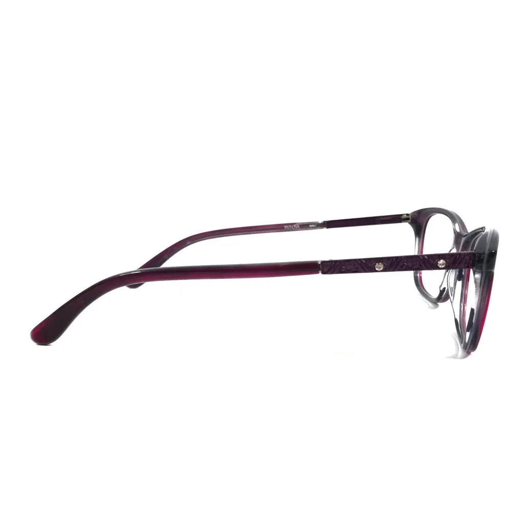 Bulova Eyeglasses Frames MALI PLUM Purple Gray Cat Eye Full Rim 51-16-140